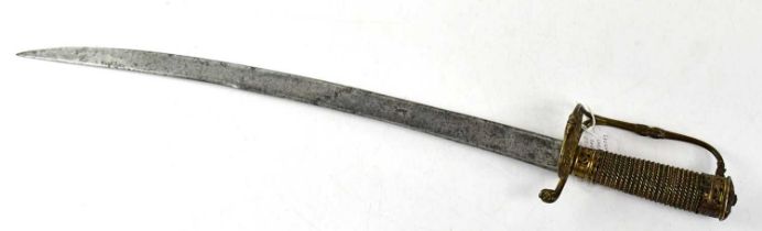 An early 19th century hunting sword in the 17th century manner, the 19" slightly curved single-edged