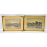 ALFRED S. WATSON (late 19th/early 20th century); pair of watercolours 'Windsor Castle' and 'Eton