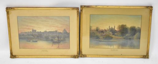ALFRED S. WATSON (late 19th/early 20th century); pair of watercolours 'Windsor Castle' and 'Eton