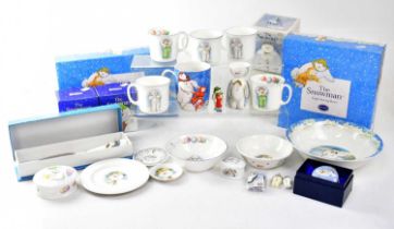 THE SNOWMAN; a quantity of collectibles, to include Coalport Characters mugs, children's plate and