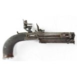 JAMES HAYWOOD, CHESTER; an unusual best quality dual ignition 42 bore pocket pistol, firing from