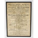 An early 19th century poster advertising 'The Theatre Royal Haymarket, December 26th 1808: The