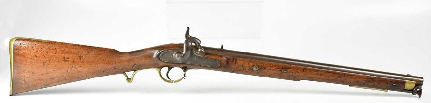 TOWER, LONDON; a 19th century Yeomanry cavalry .65" percussion cap saddle ring carbine, with 19"