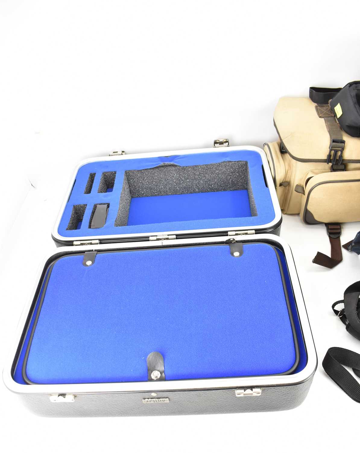 Eight various hard and soft camera and camcorder cases to include an Antler equipment case, with - Image 3 of 4