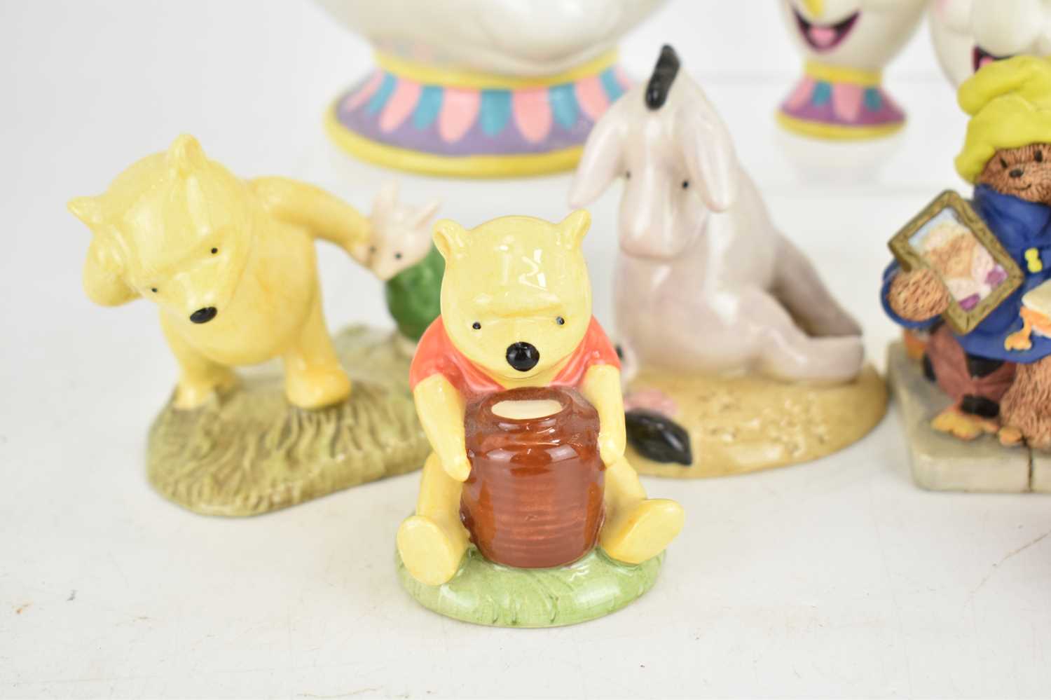 DISNEY; seven ceramic collectible figures comprising a Schmid 'Beauty and the Beast' large teapot - Image 2 of 4