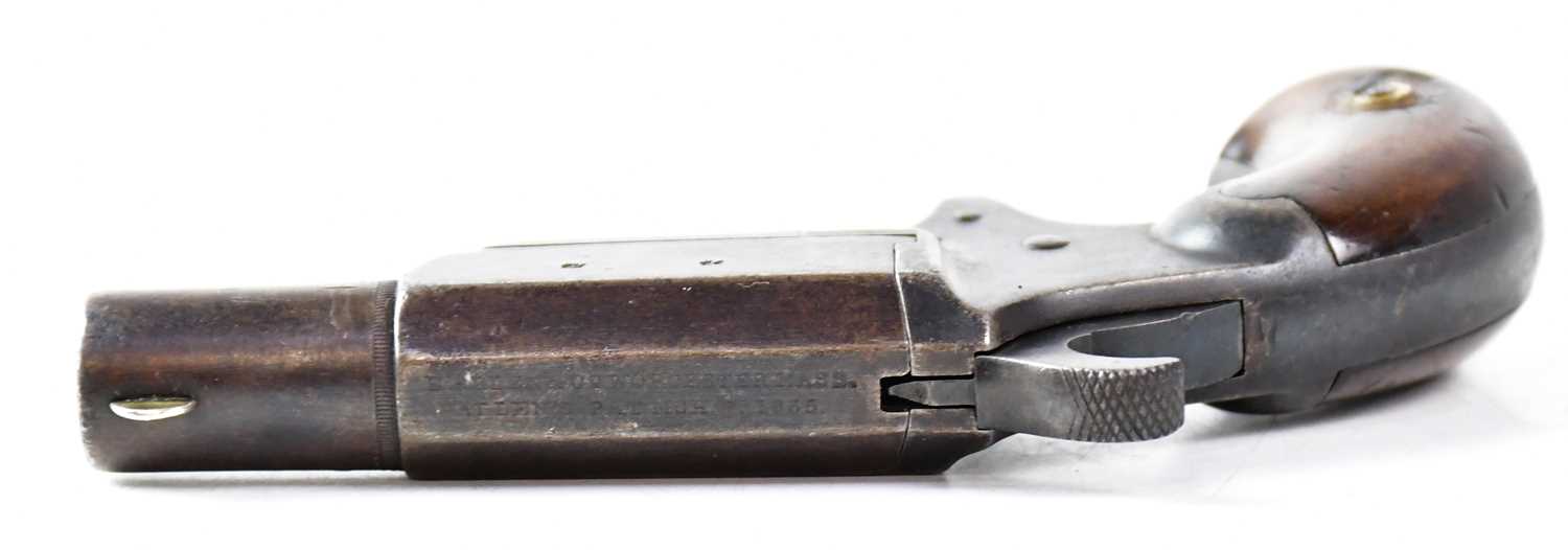 ETHAN ALLEN & CO; a .41" rimfire Derringer pocket pistol with 2 1/2" part octagonal barrel stamped - Image 5 of 6