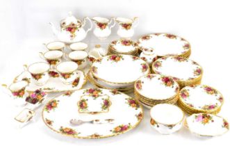 ROYAL ALBERT; approximately fifty-eight pieces of 'Old Country Roses' dinner and teaware to
