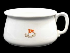 WHITE STAR LINE; a ceramic chamber pot, with emblem to the front, marked 3/1903 to the base (