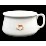 WHITE STAR LINE; a ceramic chamber pot, with emblem to the front, marked 3/1903 to the base (