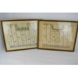 JOHN OGILVY; two 18th century or later road maps, titled 'The Road from London to Carlisle in Com: