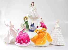 COALPORT; eight figures of ladies comprising Ladies of Fashion 'Heather', 'Rosemary', 'Sarah