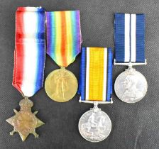 A D.S.M. awarded to A.H. Cook P.O. R.N no.226249, marked HMS Conflict. Patrol Services. 1915-6,