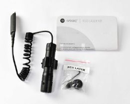 Rifle or pistol fitting Hawke Laser Dot with remote control cable.