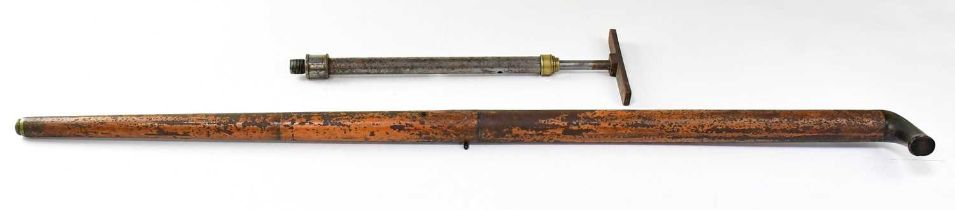 JOHN BLISSETT, LONDON; a late 19th/early 20th century .38 pneumatic air-cane with 17.5" barrel,