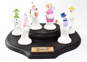 THE SNOWMAN; six small Coalport Characters figures, comprising 'The Snowman', 'The Lady Snowman', '
