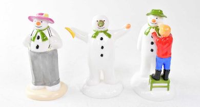 THE SNOWMAN; three Coalport Characters figures, comprising 'Adding a Smile', 'The Wrong Nose' and '