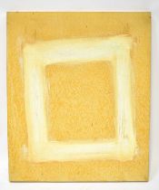 STEVEN ?; oil on canvas, abstract in yellow tones, indistinctly signed and dated 91/92 verso, 92 x