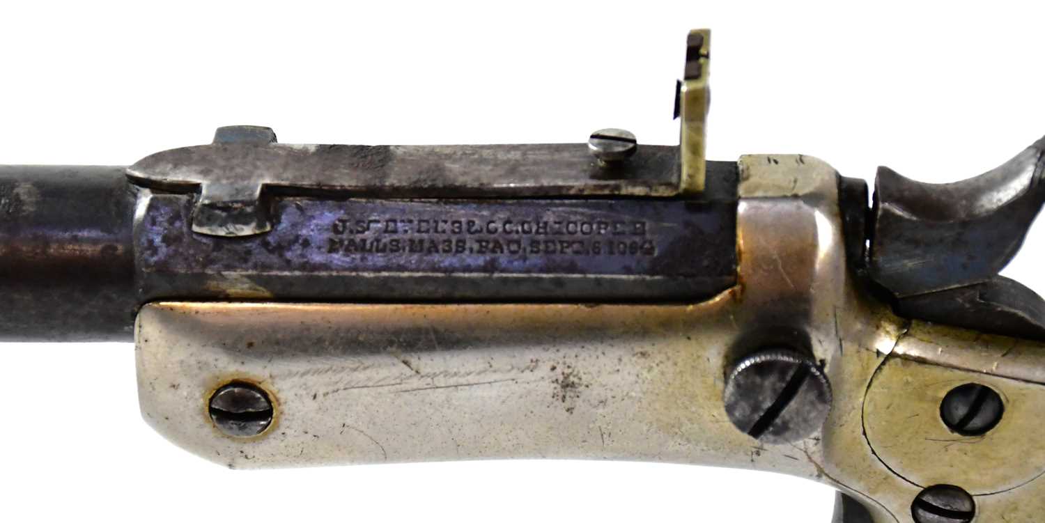 J. STEVENS & CO, CHICOPEE FALLS; a .32" rimfire 'New Model Pocket Rifle' with 15" part octagonal - Image 3 of 5