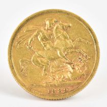 A Victorian 1889 full sovereign, Melbourne Mint, George and Dragon, Jubilee head. Condition