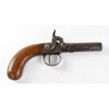 I. R. & G. LUKE, EXETER; a 19th century 40 bore percussion cap pocket pistol with 2.78" turn-off