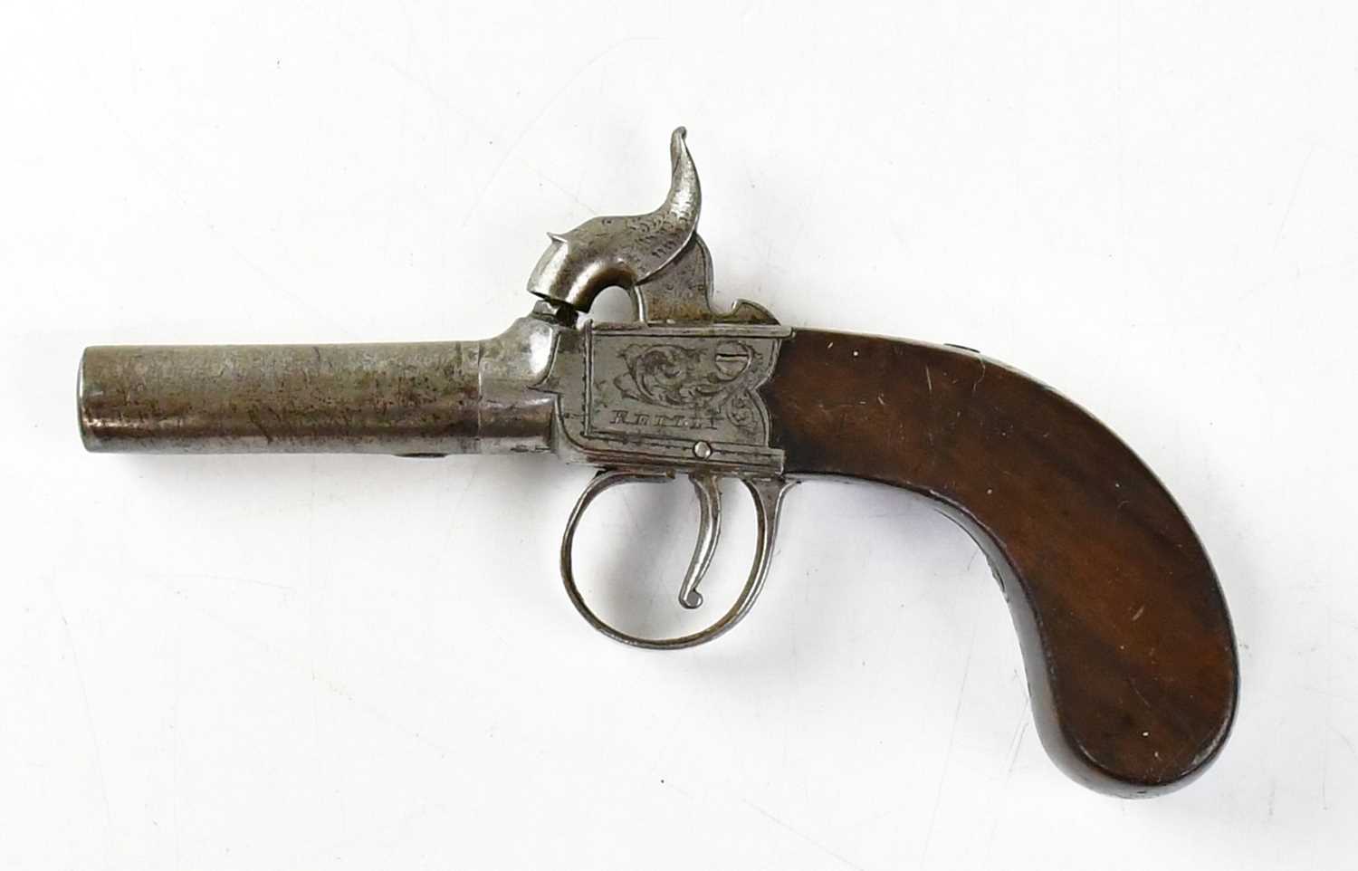 REILLY, LONDON; a 19th century 80 bore percussion cap pocket pistol, 2" turn-off barrel, box lock - Image 2 of 2