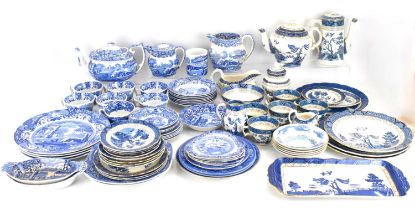 Approximately seventy-eight pieces of mixed blue and white transfer printed dinner and teaware to