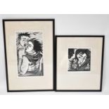 † PHYLLIS MAHON (20th century); pair of screenprints 'The Secret Lover' limited edition no. 4/20, 31