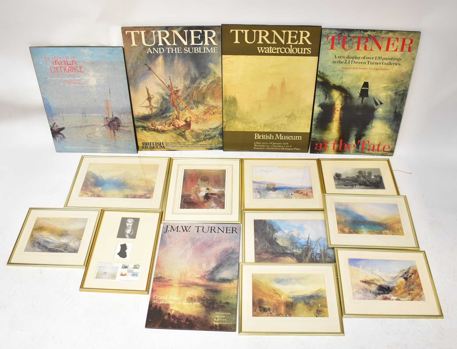 A quantity of prints relating to J. M. W. Turner, mostly prints of his work, including 'Venice',