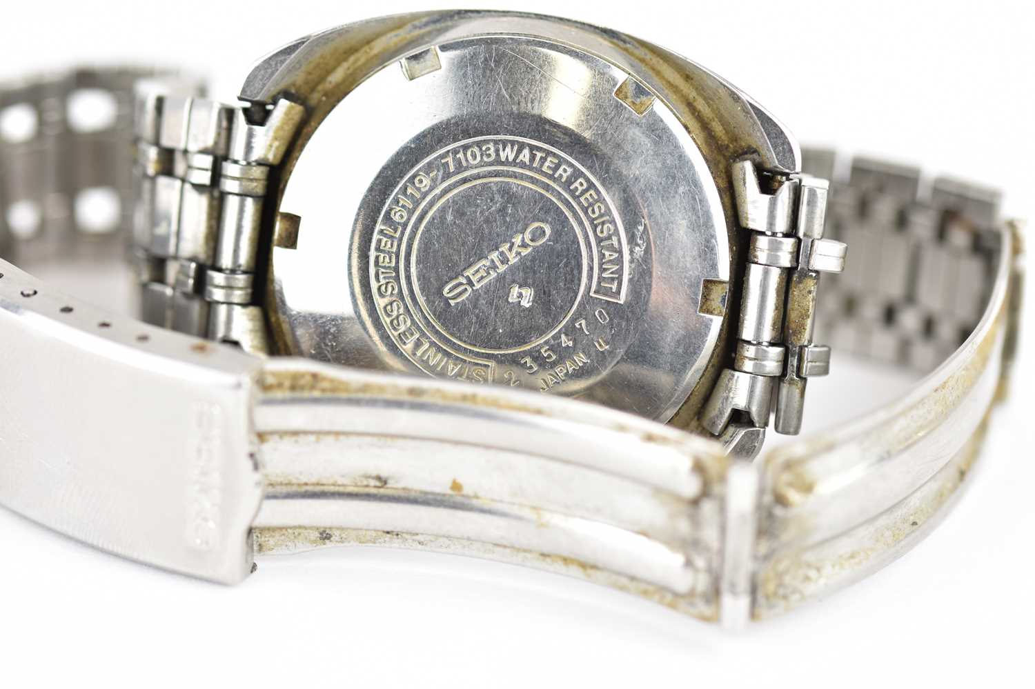 SEIKO; a model five stainless steel gentlemen's wristwatch with day/date aperture (in French), the - Image 3 of 3