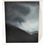 † LISA COLE KRONENBURG (20th century); oil on canvas, untitled abstract in grey tones, signed and