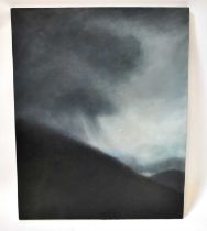 † LISA COLE KRONENBURG (20th century); oil on canvas, untitled abstract in grey tones, signed and