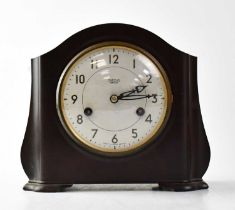 SMITHS; a Bakelite mantel clock, the dial set with Arabic numerals, height 19cm, with key. Condition