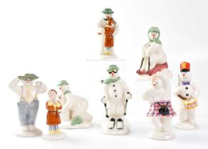THE SNOWMAN; eight Royal Doulton figures, comprising DS1 'James', DS4 'Thank You Snowman', DS3 '