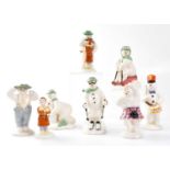 THE SNOWMAN; eight Royal Doulton figures, comprising DS1 'James', DS4 'Thank You Snowman', DS3 '