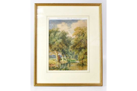 GEORGE LAW BEETHOLME (Exhib. 1847-1878); watercolour, 'Horley Lock, Oxfordshire (Henley-on-Thames)', - Image 1 of 2