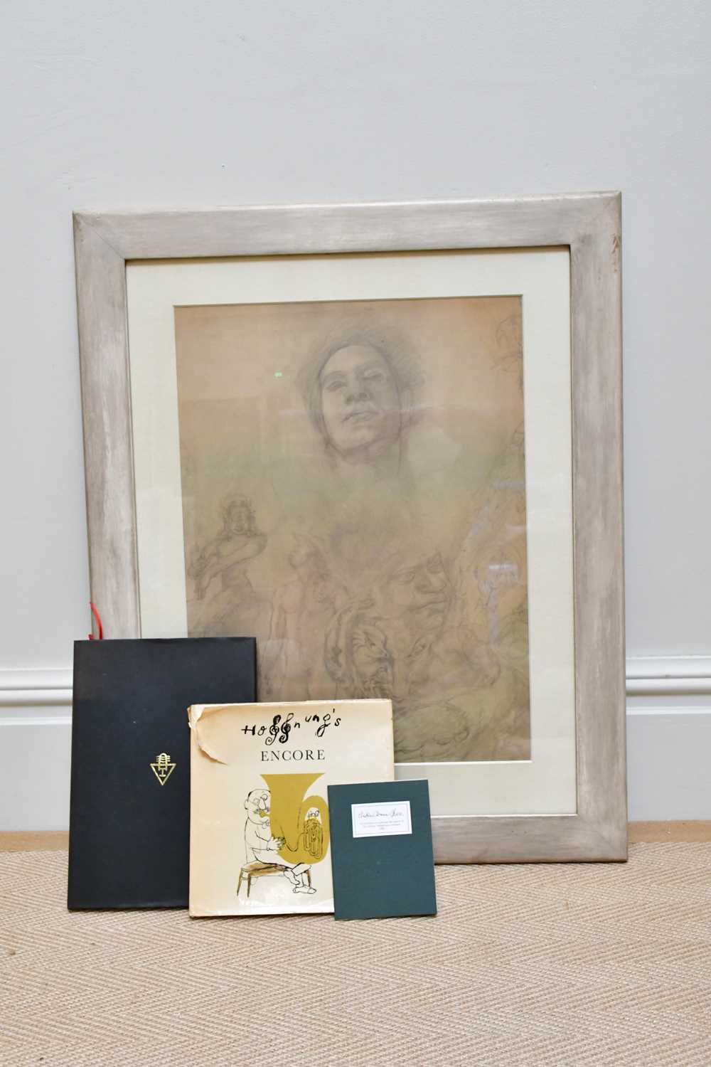 † AUSTIN OSMAN SPARE (1886-1956); pencil, 'Self Portrait, 1920', signed, 55 x 40cm, framed and