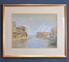 † ROBERT 'BOB' RICHARDSON (born 1938); pastel, Venetian scene, signed lower left, 38 x 50cm,