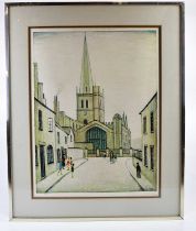 † LAURENCE STEPHEN LOWRY RBA RA (1887-1976); pencil signed limited edition print, 'Burford