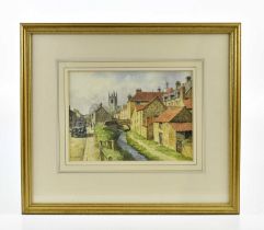 J L CHAPMAN (20TH CENTURY); gouache, 'Helmsley, Yorkshire', signed, 20 x 27cm, framed and glazed.