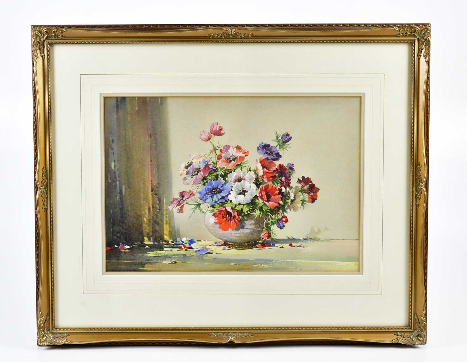 NOEL HARRY LEAVER A.R.C.A (1889-1951); watercolour, 'Still Life, flowers in a vase', signed, 25 x