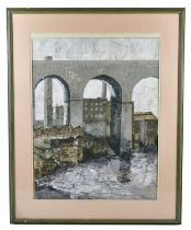 UNATTRIBUTED, NORTHERN SCHOOL; pastel, Stockport viaducts, unsigned, 51 x 47cm, framed and glazed.