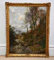 TOM CLOUGH (1867-1943) oil on canvas, river landscape, signed, 90 x 70cm, framed. Condition