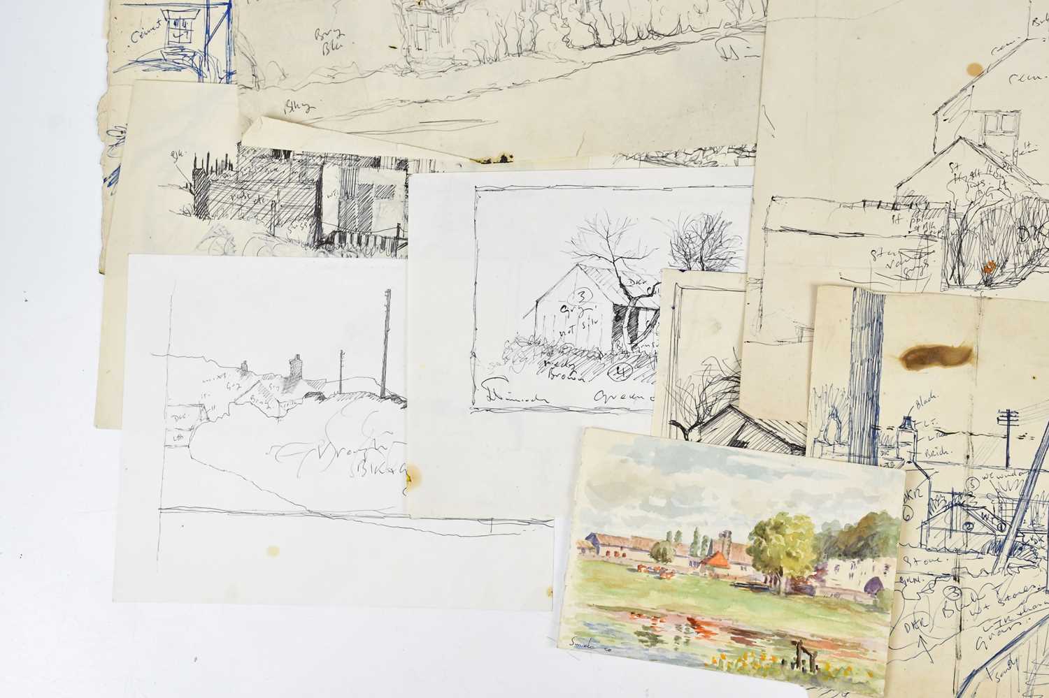 † JACK SIMCOCK (1929-2012); a collection of preparatory sketches, most signed, all unframed. - Image 4 of 5