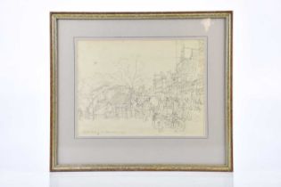 † HARRY RUTHERFORD (1903-1985); pencil drawing, 'Great Yarmouth', signed, dated 1933, 22 x 29cm,