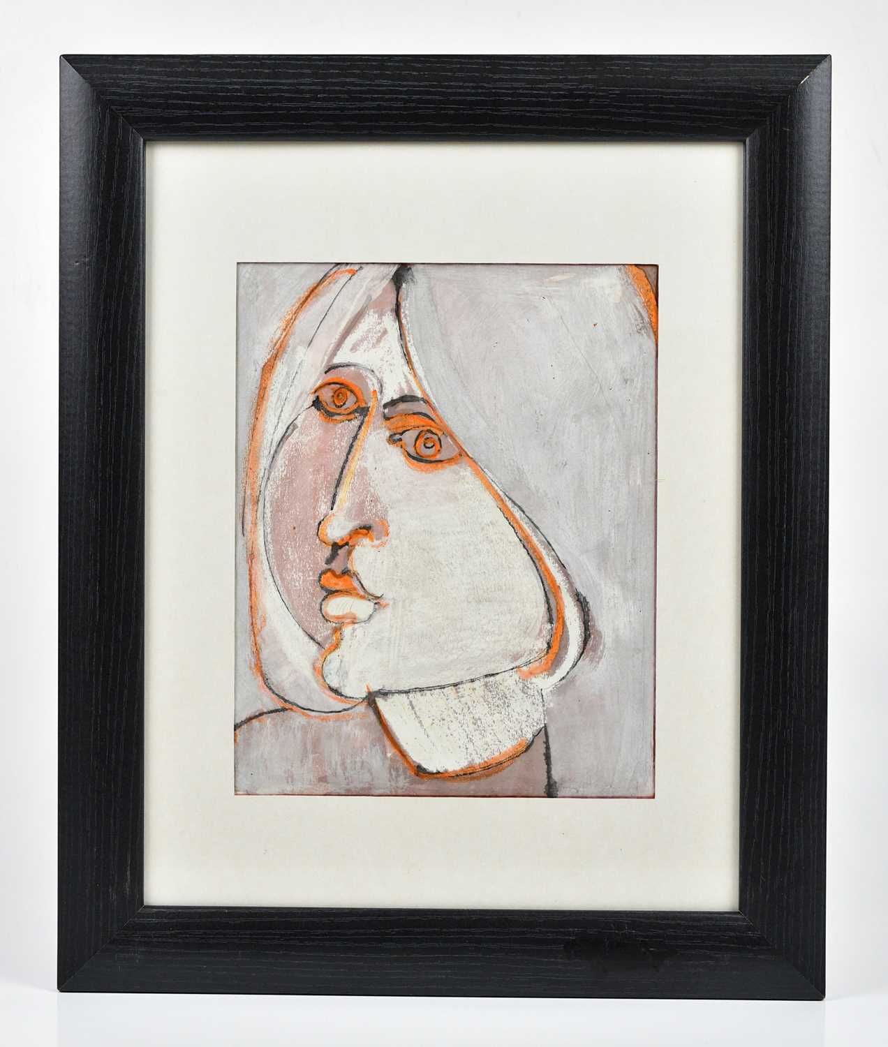 † GEOFFREY KEY (born 1941); mixed media, 'Female Head', indistinctly signed and dated '78 lower