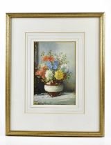 NOEL HARRY LEAVER A.R.C.A (1889-1951); watercolour, 'Still Life, flowers in a vase', signed, 25.5