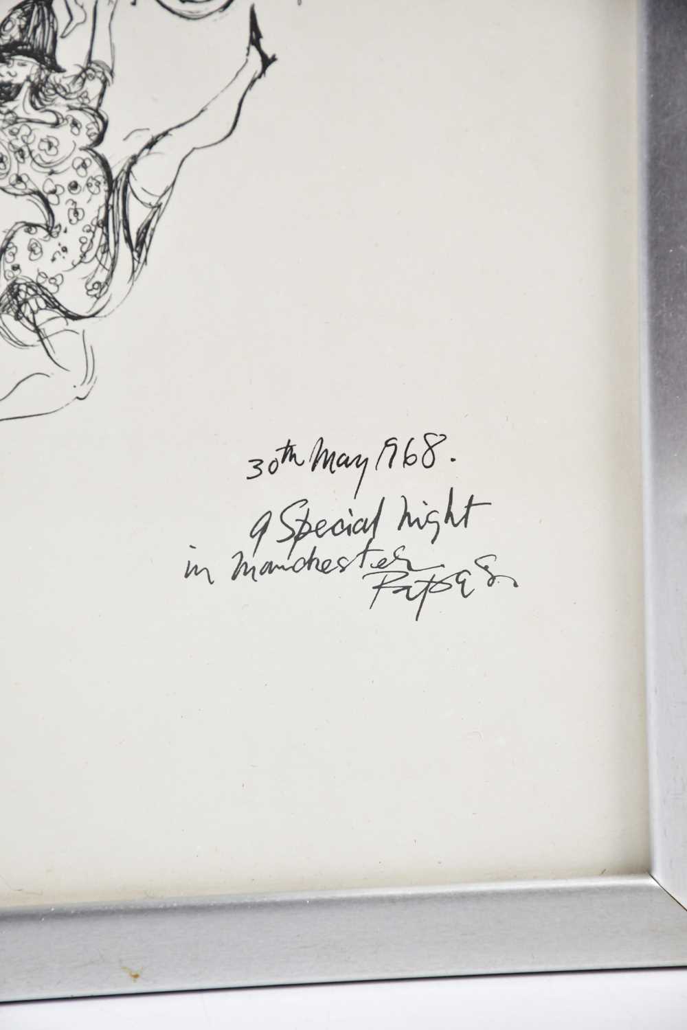 † WILLIAM 'BILL' PAPAS (1927-2000); pen and ink drawing, 'A Special Night In Manchester', - Image 3 of 4