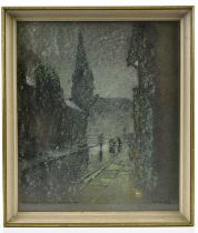 † BRIAN NOLAN (1931-2019); pastel, 'St Luke's, All Saints, Manchester', signed and titled, 31.5 x