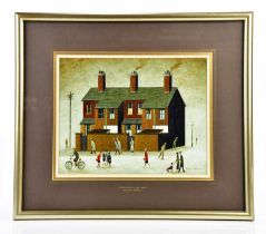 † ARTHUR DELANEY (1927-1987); oil on board, 'A Working Class Area', signed, 28 x 35cm, framed and