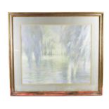 † ROBERT 'BOB RICHARDSON (born 1938); pastel, river scene, signed and dated '76, 55 x 64cm, framed